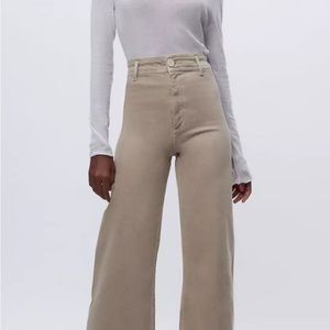 Zara marine straight, High-Waisted Tan Jeans